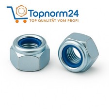 Selbstsichernde Muttern Sicherungsmutter Stopmuttern  M3 - M20 DIN 985 Verzinkt