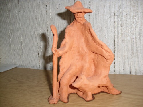 Keramik figur schäfer - figur, mit