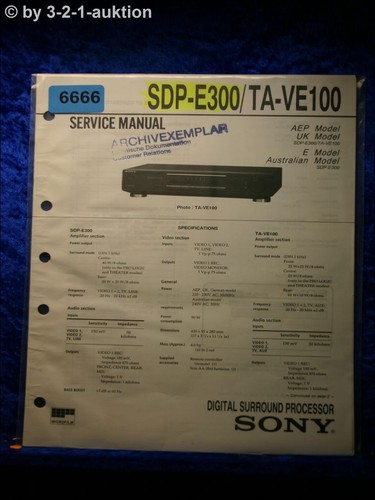 Sony service manual - manual, e300
