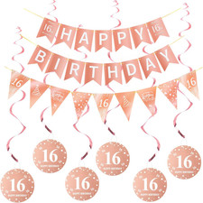 16 Geburtstag Deko Banner