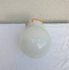Alte KUGELLAMPE Wandlampe MILCHGLAS Bauhaus Art Deco nach 1950