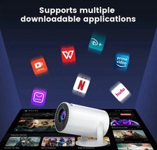 Tragbarer Mini Beamer Projektor Camping HD Kino Netflix