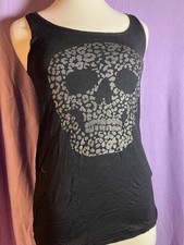 H&M Top schwarz Silber