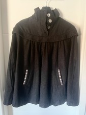 Cape Mantel Damen – dunkelgrau – Gr. 38 - Marke: container