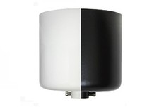 Baldachin 62x63 zylindrisch weiß / schwarz Eisen Zierabdeckung für Rohr Ø 10 mm 