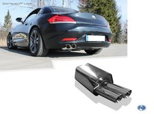 Fox Edelstahl Sportauspuff BMW Z4 E89 Roadster 2x80mm doppelwandig