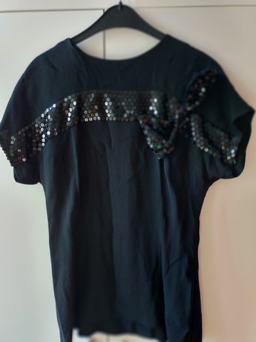 Oberteil schwarz mit strass - schwarz,