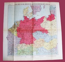 ANDREES HAND ATLAS WALL MAP OF