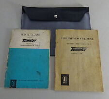 Bordmappe + Betriebsanleitung & Teilekatalog Tümmler SB 75/1 Stand 1963