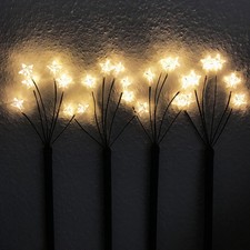 4er Set LED-Gartenleuchtstäbe