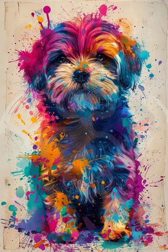 Shih tzu hund leinwand bild - hund,