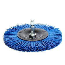 S&R Nylon-Scheibenbürste feinkörnig Ø 100mm, Sechskant Schaft 1/4" (6,35 mm)