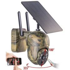 7links Autarke WLAN-Pan-Tilt-Überwachungskamera, 2K, Akku, Solarpanel, IP65