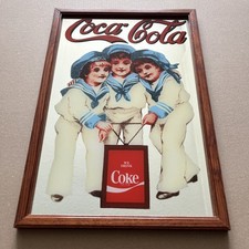 Bar Spiegel Retro "Coca Cola - WE DRINK COKE", Holzrahmen, 22 x 32,3 cm