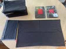 14 Kissenbezüge 40 x 60 cm Fleuresse schwarz Baumwolle Interlock Jersey