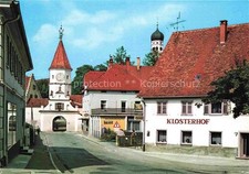 Bad Schussenried Schlossstrasse mit Toerle Wahrzeichen der Stadt Klosterhof Rest