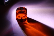 DDR Bakelit Würfel 1,5 cm Rot