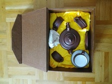 Asiatisches Teeservice Ton braun für 4 Personen