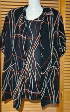 [D11] Zarter, eleganter Damen 2-Teiler v. WfC (Long-Top + Kurzarm-Bluse), Gr. 42