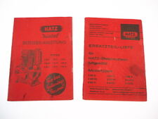 Hatz E80 E85 E89 G FG FL Dieselmotor Betriebsanleitung Ersatzteilliste 1968/69