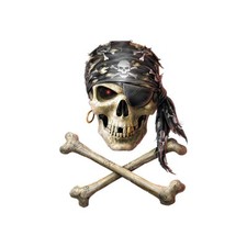 Aufkleber Pirat Totenkopf 8,5