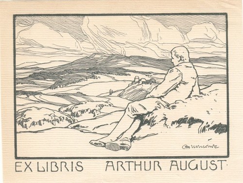 Exlibris bookplate klischee - bookplate,