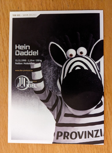 Maskottchenkarte hein daddel - hein,