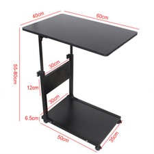 2 Ebenen Pflegetisch Beistelltisch Couchtisch Sofatisch mit Rollen Mobiler DE