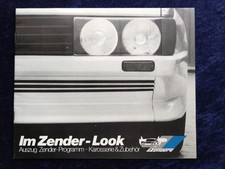 Zender Prospekt 1982 Karosserie Zubehör u a. mit W 123, Golf 1, E 21, o2-Reihe