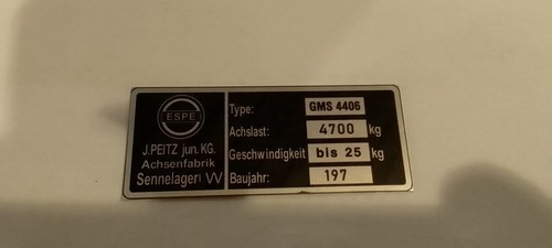 Espe peitz typenschild schild - peitz,