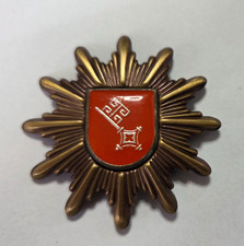 MÜTZENSTERN 1980er Polizei BREMEN Abzeichen MützenAbzeichen Badge Stern