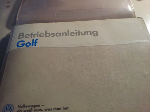 Passat golf 2 bordbuch - vw,