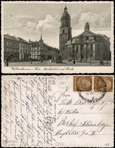 Ansichtskarte waltershausen - ansichtskarte,