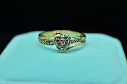 10k gelbgold winziger diamant - winziger,
