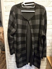 Cecil Strickjacke Cardigan grau kariert,  Gr. XXL  - getragen, guter Zustand