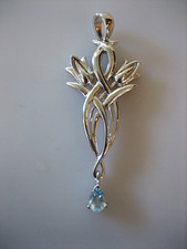 ZARTER 14K WEISSGOLD AQUAMARIN