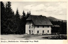 Landpoststempel, Ludwigsthal (Zwiesel), AK mit Pension Waldesfrieden, 1963