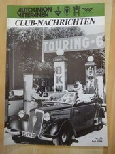 AUTO UNION VETERANEN CLUB NACHRICHTEN Nr. 53 Juli 1988  DKW HORCH AUDI WANDERER