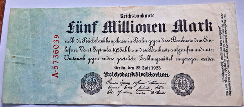 Reichsbanknote millionen - reichsbanknote,