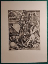 Kunstdruck um 1950?-Kunstwart München-:"Die Melancholie" nach A. Dürer(L44)
