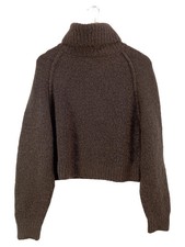 ZARA Damen Pullover Rollkragen Braun Gr. 40/L Strickpullover