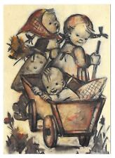 AK M. I.  Hummel FROHE FAHRT Ansichtskarte Postkarte Goebel Fink 813