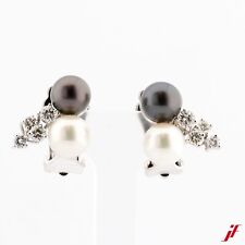 Ohrstecker 585/14K Gold Brillanten zus. 1ct G/vs, Akoyaperle  Wert 3.200,- €*