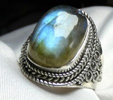Labradorit Ring 925 Silber Gr