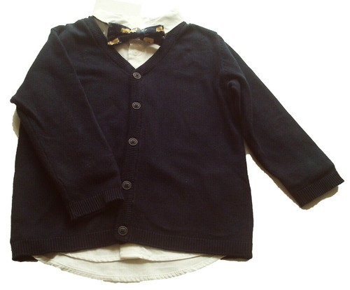 Strick jacke hemd - strick, fliege