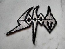 SODOM PATCH 90er SMALL SHAPED SILVER LOGO Vintage Aufnäher 10x7cm Thrash Metal 
