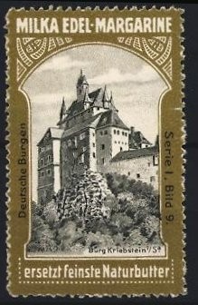 Reklamemarke burg kriebstein - reklamemarke,