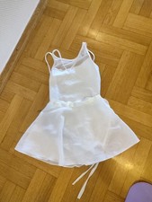 Ballettanzug Mädchen Weiss 146 Mit Abnehmbarem Rock