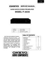 Service Manual-Anleitung für Onkyo P-3030 