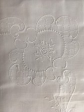 2 Kissenbezüge NEU Omas Bettwäsche Weiß bestickt 80x80 cm  95 Grad Kochwäsche